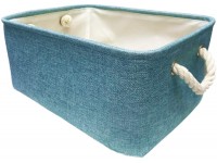 Acelyf Storage Bins Fabric Storage Baskets for Organizing | Foldable Cube Baskets for Gifts Empty Shelves Closet Toy Clothes Blue 14.2x10.2x6.3 inch - B00MA85FM