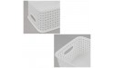 Bringer White Plastic Weave Storage Baskets 6-Pack - B57CQ0U8G