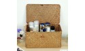 Casaphoria Handwoven Rattan Storage Basket Large Size Seagrass Organizer Container with Lid for Makeup Clothes and Home Items Pack of 1 - BWZOZC2YO