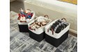 DECOMOMO Storage Baskets | Large Storage Bins Fabric Baskets for Organizing Laundry Nursery Toys Cloth Linen Closet Organizers with Handles Black & White XXL 3 Pack - BU74SBAGF