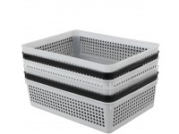 Eagrye Plastic File Storage Organizer Tray Basket A4 Paper Storage Basket Set of 6 - BXTBB3QOI