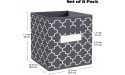 FabTotes Storage Bins 6 Pack Collapsible Storage Cubes 11x10.5x10.5 Large Toy Book Organizer Boxes with Handles and Label Card & Label Holder Baskets for Organizing Closet Shelves Dark Grey - B6L1FK512