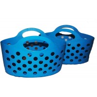Flexible Plastic Basket Totes 2 pack Blue - BSKFY13JB