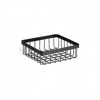 G.E.T. Square Metal Storage Wire Basket for Pantry Produce and More 6 x 6 x 2 - BQR631ZZ2