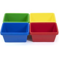 Humble Crew Primary Small Plastic Storage Bins Set of 12 Colors 12 Pack - BKAKOJQ5S