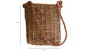 IMFFSE Handmade Wicker Woven Flower Basket Home Door Letter Collection Basket Wall Hanging Wall Retro Old Rack Without Plants,S - BWLD4GFPF