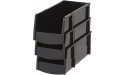 IRIS USA Large Storage Bin Black 8-Pack 585573 - BZQQ8AU6A