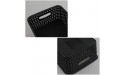 Kiddream Set of 6 Plastic Weave Storage Basket Pantry Organizing Bin black - B9TU2VK18