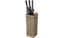 KOUBOO Kobo Square Umbrella Stand with Metal Water Catch Gray Storage Basket - BVHQRQ59H