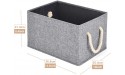 MaidMAX Cloth Storage Baskets Bins Cubes 14.4×10×8.4'' Storage Shelf Basket Drawer Organizers with Two Cotton Rope Handles Bamboo Style Slubbed Fabric Dark Gray Set of 3 - BDLFJMVWG
