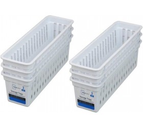 Mainstays Slim Plastic Storage Trays Baskets in White- Set of 6 - BRX1TQUZY