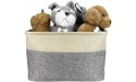 MALIHONG Personalized Foldable Storage Basket Collapsible Sturdy Fabric Dog Toys Storage Bin Cube with Handles for Organizing Shelf Home Closet Grey and White Large Size 15 x 11 x 8 - BISBQFPLW