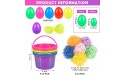 MCEAST 12 Pieces Easter Egg Baskets with Handle 60 Pieces Colorful Fillable Plastic Easter Eggs Empty 240g Colorful Easter Grass Raffia Paper for Easter Party Toddler Boys Girls - B1M567D35