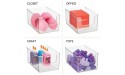 mDesign Modern Stackable Plastic Open Front Dip Storage Organizer Bin Basket for Household Organization Shelves Cubby Cabinet and Closet Organizing Decor Ligne Collection 4 Pack Clear - B4HX1UMWK