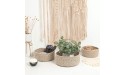 MINTWOOD Design Set of 3 Cotton Rope Nesting Bowls Small Catch All Basket Cute Closet Baskets and Bins for Shelves Mini Table Basket Organizer for Small Accessories Light Brown - BSC2GEOA4