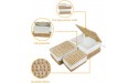 Nesting Wicker Storage Baskets with Lid Woven Metal Shelf Baskets Set for Storage Bins - BWQU0JJ34