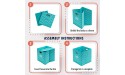 Ornavo Home Foldable Storage Bins Basket Cube Organizer With Dual Handles and Window Pocket 6 Pack 12 L x 12 W x 12 H Chevron Teal - B5ZT9B7FY