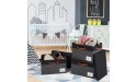 PFFVRP Storage Bins with Lids Foldable Fabric Storage Boxes with Lids Storage Baskets for Shelves with 3 Handles and Labels Storage Basket with Lid for Home Bedroom Closet Office Black-Grey - BYTK68OWQ