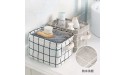 Shuiniba Stylish Storage Basket Cotton and Linen Fabric Mini Storage Cubes Nursery Storage Baskets with Handles for Shelves & Desks Set of 3 - B90JGXJPD