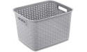 Sterilite 12736A06 Tall Weave Basket Cement 6-Pack - BVM9CGL0F