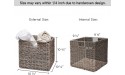 StorageWorks Rectangular Wicker Baskets for Shelves Seagrass Hand-Woven Baskets with Linings Medium 10 ¼ x 10 ¼ x 10 ¾ inches 2-Pack - BHNTF62OA