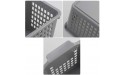 Tstorage 6-Pack Narrow Plastic Storage Baskets 11.02 x 5.35 x 4.92 Gray - B2PZOKF73