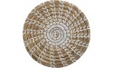 Tucasa Boho Chic Hanging Wicker Basket Wall Art Hand Woven Seagrass Wicker Baskets for Living Room and Bedroom Wall Decor Versatile Trays for the Home Set of 3 Round Baskets 13” 10” 8” Round Style 3 - BKKIUKX2I