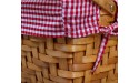 VintiquewiseTM Rectangular Basket Lined with Gingham Lining Small - B0CPY1GRJ