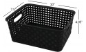 Xowine Black Plastic Storage Basket Set of 6 - BSK4SWL3X