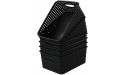 Xowine Black Plastic Storage Basket Set of 6 - BSK4SWL3X
