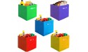 [10-Pack,Assorted Colors] Durable Storage Bins Containers Boxes Tote Baskets| Collapsible Storage Cubes for Household Organization | Fabric & Cardboard| Dual Handle | Foldable Shelves Storages - BDSSLUTPP