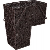15 Wicker Storage Stair Basket With Handles by Trademark Innovations Brown - BMTHH7XTV