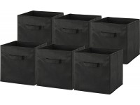 6 Pack SimpleHouseware Foldable Cube Storage Bin Black - BBI1SZVQW
