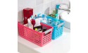 Bekith 8 Pack Plastic Storage Basket 11.3-Inch x 5.5-Inch x 4.7-Inch Slim Colorful Organizer Tote Bin Shelf Baskets for Closet Organization De-Clutter Accessories Toys Cleaning Products - BD64YOQH3