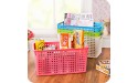 Bekith 8 Pack Plastic Storage Basket 11.3-Inch x 5.5-Inch x 4.7-Inch Slim Colorful Organizer Tote Bin Shelf Baskets for Closet Organization De-Clutter Accessories Toys Cleaning Products - BD64YOQH3