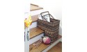 Creative Co-op DA2452 BacBac Leaf Woven Stair Basket with Handles Natural - B86T3K1GA