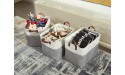 DECOMOMO Storage Baskets | Large Storage Bins Fabric Baskets for Organizing Laundry Nursery Toys Cloth Linen Closet Organizers with Handles Grey & White XXL 3 Pack - B8NC0L5Q1