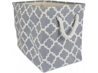 DII Polyester Container with Handles Lattice Storage Bin Large Gray - B5J4C1J3R