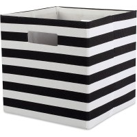 DII Polyester Cube Storage Collection Hard Sided Collapsible 11x11x11 Black - BTZGSTX8U