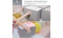 DIMJ Closet Organizers and Storage Bins for Shelves Rectangular Storage Boxes with Handle Foldable Rectangle Storage Baskets Fabric Closet Organizer for Home Office - B56XF0AEG