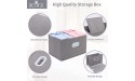 DIMJ Closet Organizers and Storage Bins for Shelves Rectangular Storage Boxes with Handle Foldable Rectangle Storage Baskets Fabric Closet Organizer for Home Office - B56XF0AEG
