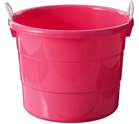 HOMZ 0402PKDC.02 Rope Handle Tub Set of 2 Pink 2 Count - BAEA0KN8E