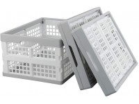 Kiddream Set of 3 Collapsible Storage Bin 15 Liter Plastic Folding Crates Stackable - BOTFJIGAU