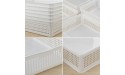 Lesbin Plastic Storage Trays Baskets Organizing Baskets 13.2 Inches x 9.6 Inches x 3.6 Inches Set of 6 White - BQB7I4HXR