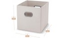 MaidMAX Storage Bins 12x12x12 for Home Organization and Storage Toy Storage Cube Closet Organizers and Storage with Dual Plastic Handles Beige Set of 6 - BNR01TFIT