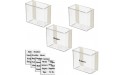 mDesign Plastic Self-Adhesive Wall Mount Office Storage Organizer Bin Basket Compact Container Box Holder for Hanging on Walls Doors 6 Wide 4 Pack + 32 Adhesive Labels Clear - B4QSS46SB