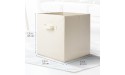NesTidy 13x13x13 Fabric Storage Cubes Foldable Storage Cubes Organizer with Handle Cubes Storage Bins for Closet and Shelf Beige Pack of 4 - BE2OMHJ1X