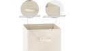 NesTidy 13x13x13 Fabric Storage Cubes Foldable Storage Cubes Organizer with Handle Cubes Storage Bins for Closet and Shelf Beige Pack of 4 - BE2OMHJ1X