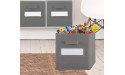 Pomatree Storage Bins 9 Pack Durable Storage Cubes with Label Window | 2 Reinforced Handles | Fabric Cube Baskets for Organizing Closet Clothes and Toys | Foldable Shelves Organizer Grey - B0IQRHIO8