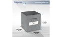 Royexe Storage Cubes 11 Inch Cube Storage Bins Set of 8. Features Large Label Window & Dual Handles & Fabric Cubby Organizer Baskets | Foldable Closet Shelf Organization Boxes Grey - BK01W09SX